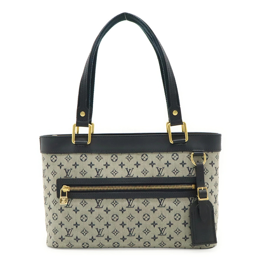 LOUIS VUITTON Monogram Lucille Tote Bag Handbag Shoulder Canvas Blue
